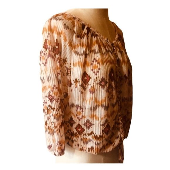 American Rag Cie Boho Aztec blouson Top. - Picture 2 of 11